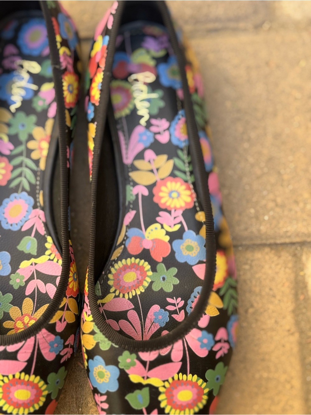 BODEN high-cut Floral Ballet Flats with Multicolor Print